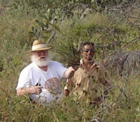 Curtis Gean (left), relocating orchids in Mexico