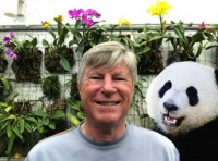 Ken Campbell and his pet panda